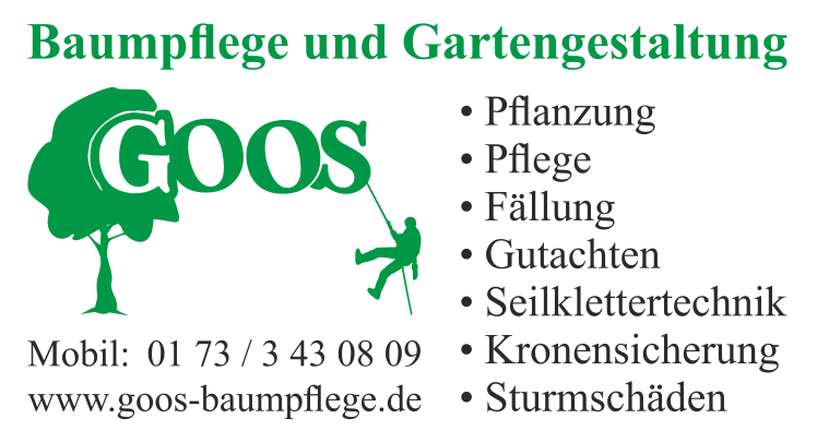 Sponsor Baumpflege und Gartengestaltung Goos